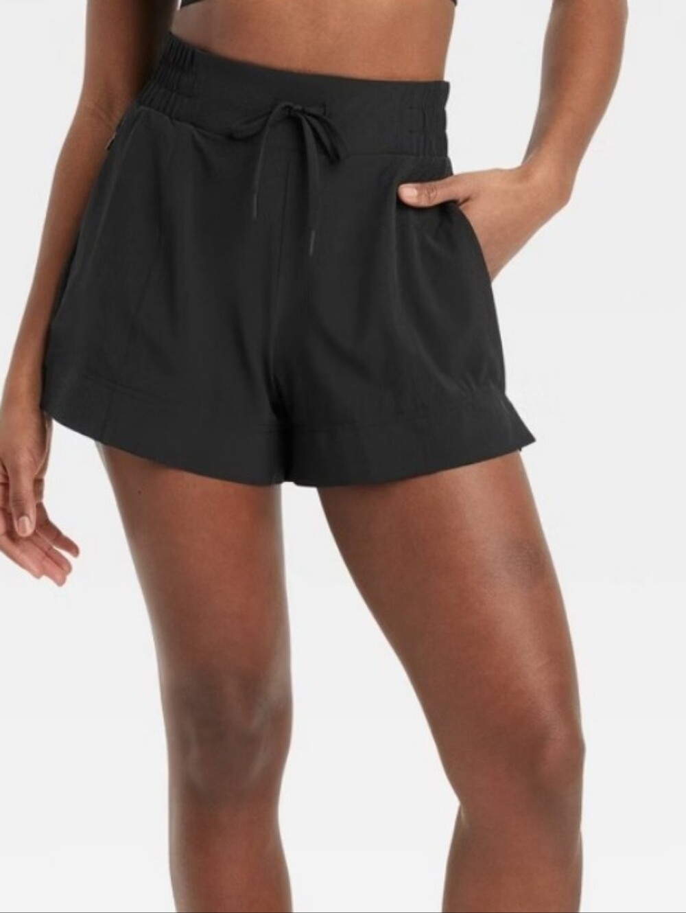 Women's Active Light Mid-Rise Shorts 4" - All In Motion Black L